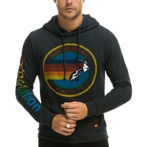 Aviator Nation Charcoal Venice Hoodie size Large worn once